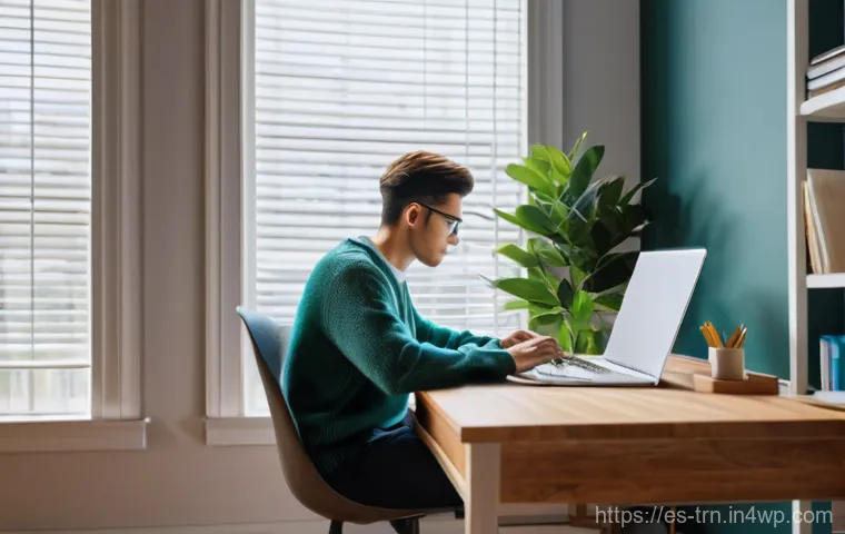 몰입 상태에서의 스트레스 관리 기법 - **Prompt 1: Focused Deep Work**
A highly detailed, realistic image of a person (gender-neutral, ...