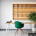 Home 23 몰입을 위한 현장 학습 기회 활용 - A modern, well-organized study space designed to enhance concentration, featuring natural lighting f...